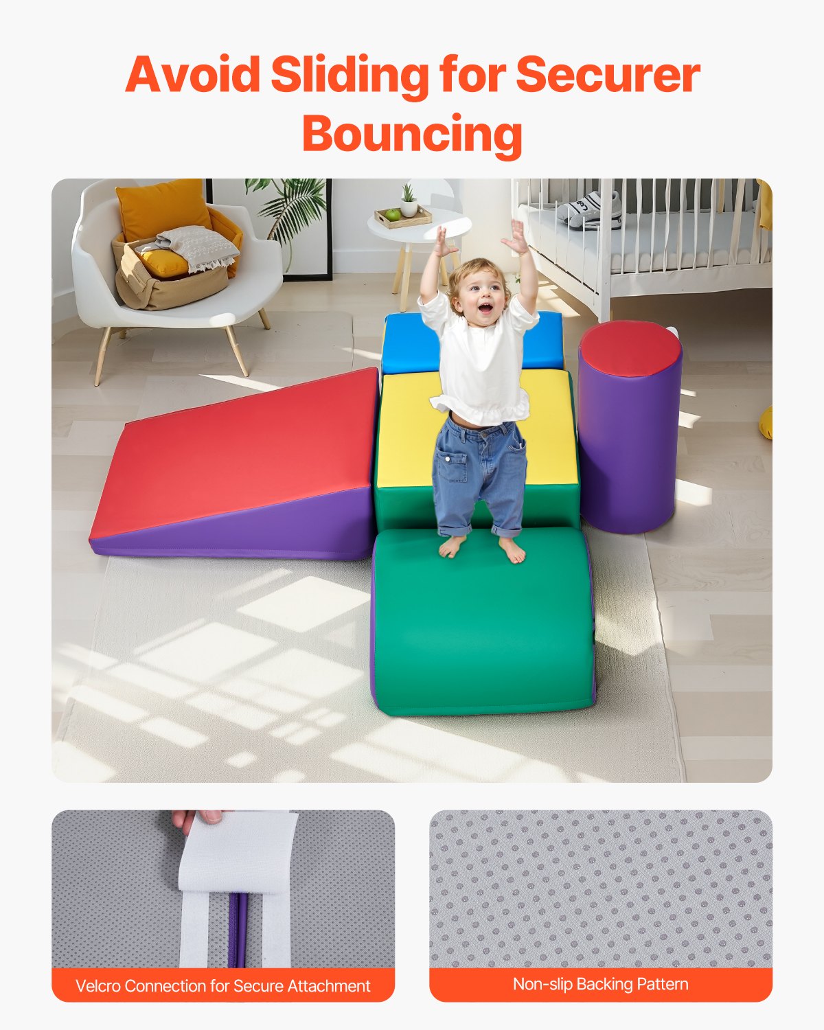 Climbing Toys 5 Piece Foam Climbing Blocks for Toddlers and Preschoolers