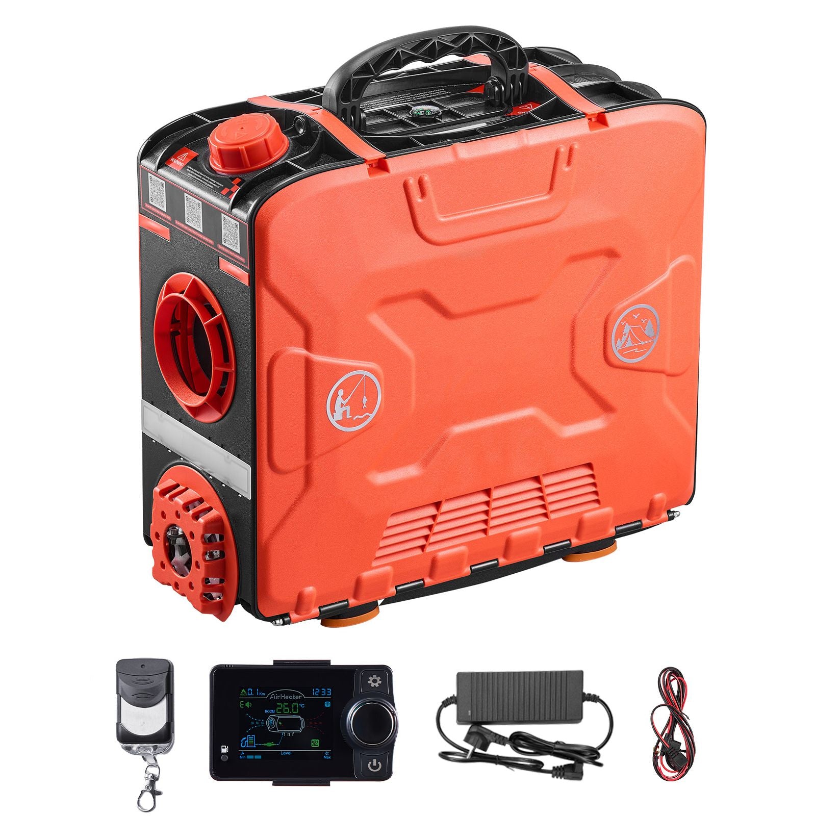 8KW 12V Diesel Air Heater Bluetooth APP Remote LCD Portable Parking Heater
