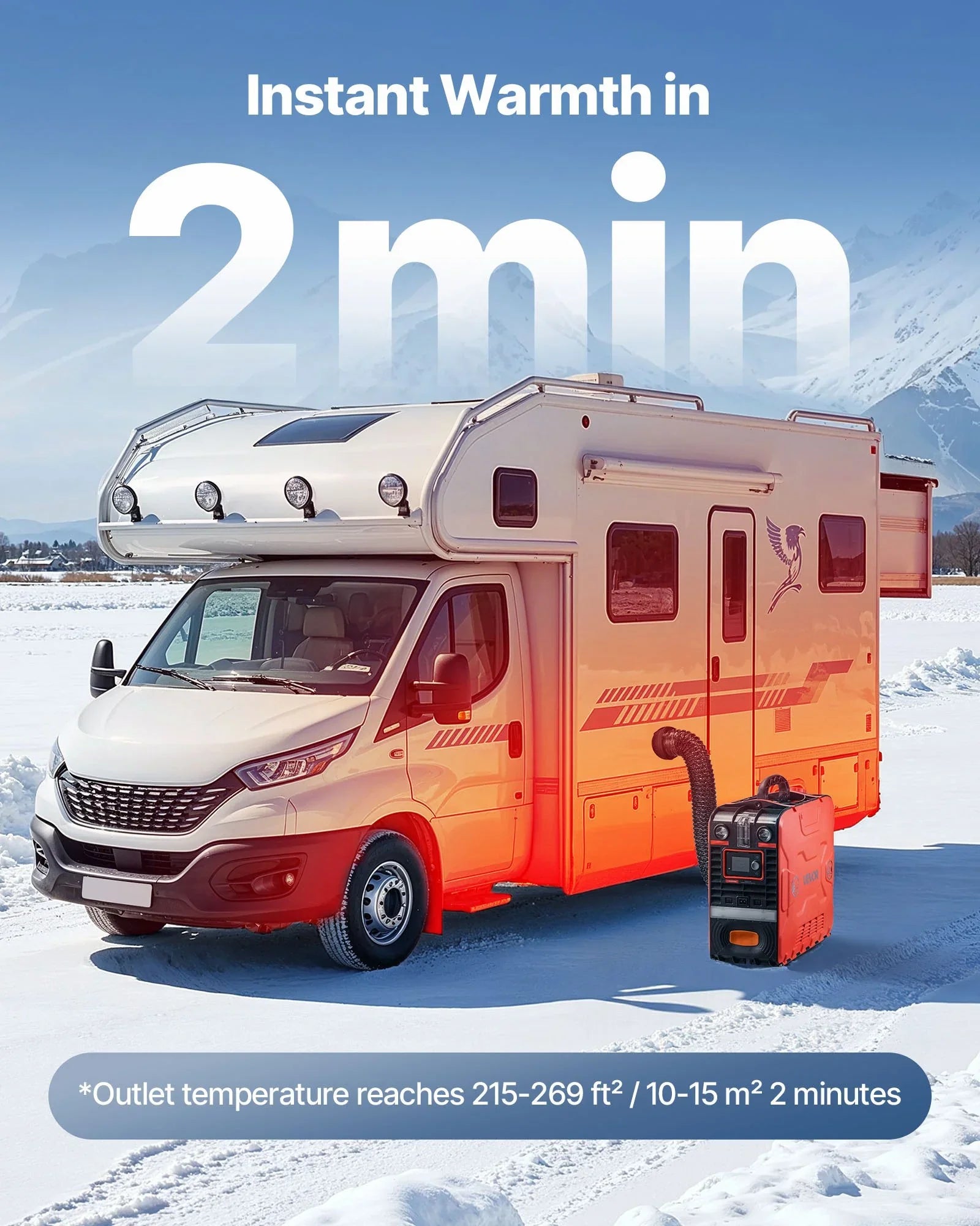 Diesel Heater, 8KW, DC 12V, All in One Portable Diesel Air Heater with Bluetooth APP Control, Remote Control and LCD Screen, 4.5 L Fuel Tank for Vehicles, Vans, RVs, Campers, and Garages