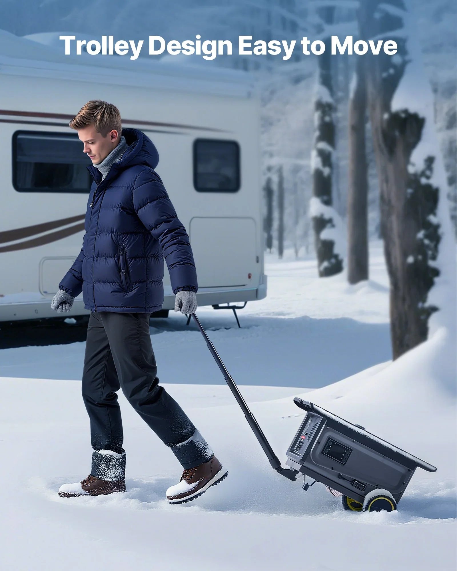Diesel Heater, 8KW, DC 12V/24V, All in One Portable Diesel Air Heater with Bluetooth APP Control, Remote Control and LCD Screen, Trolley Design, 5 L Fuel Tank for Trucks, Vans, RVs, Campers