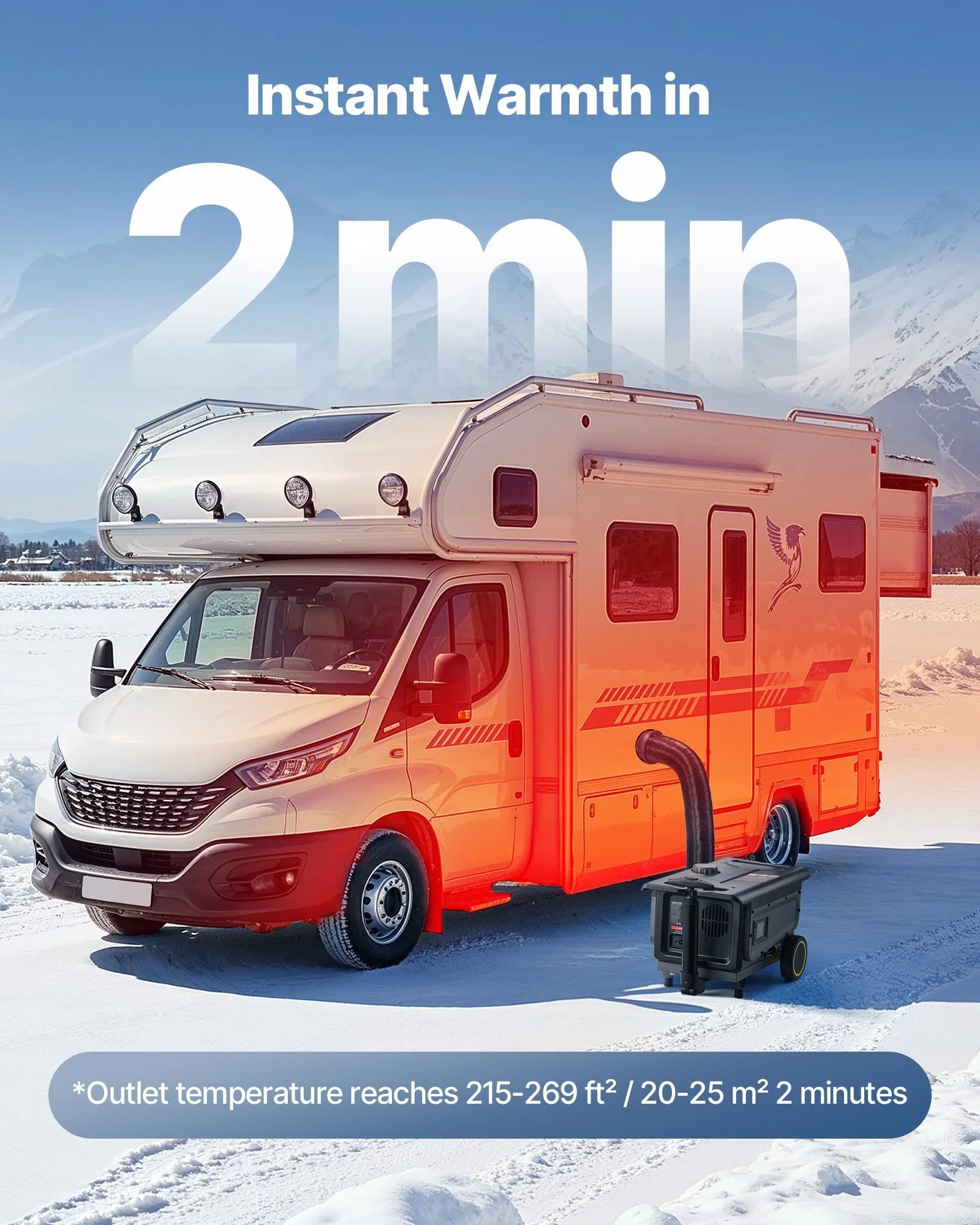 Diesel Heater, 8KW, DC 12V/24V, All in One Portable Diesel Air Heater with Bluetooth APP Control, Remote Control and LCD Screen, Trolley Design, 5 L Fuel Tank for Trucks, Vans, RVs, Campers