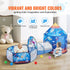 3 in 1 Kids Play Tent with Tunnel for Boys, Girls, Babies and Toddlers, Indoor/Outdoor Pop Up Playhouse with Carrying Bag & Banding Straps Birthday Gifts, Royal Blue Color Rocket Theme