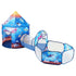3 in 1 Kids Play Tent with Tunnel for Boys, Girls, Babies and Toddlers, Indoor/Outdoor Pop Up Playhouse with Carrying Bag & Banding Straps Birthday Gifts, Royal Blue Color Rocket Theme