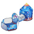 3 in 1 Kids Play Tent with Tunnel for Boys, Girls, Babies and Toddlers, Indoor/Outdoor Pop Up Playhouse with Carrying Bag & Banding Straps Birthday Gifts, Royal Blue Color Rocket Theme