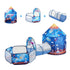 3 in 1 Kids Play Tent with Tunnel for Boys, Girls, Babies and Toddlers, Indoor/Outdoor Pop Up Playhouse with Carrying Bag & Banding Straps Birthday Gifts, Royal Blue Color Rocket Theme
