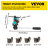Brake Line Flaring Tool, 45 Degree Single, Double, and Bubble Flares for 3/16", 1/4", 5/16" and 3/8" Tube Size, Suitable for Soft Metal of Copper Lines