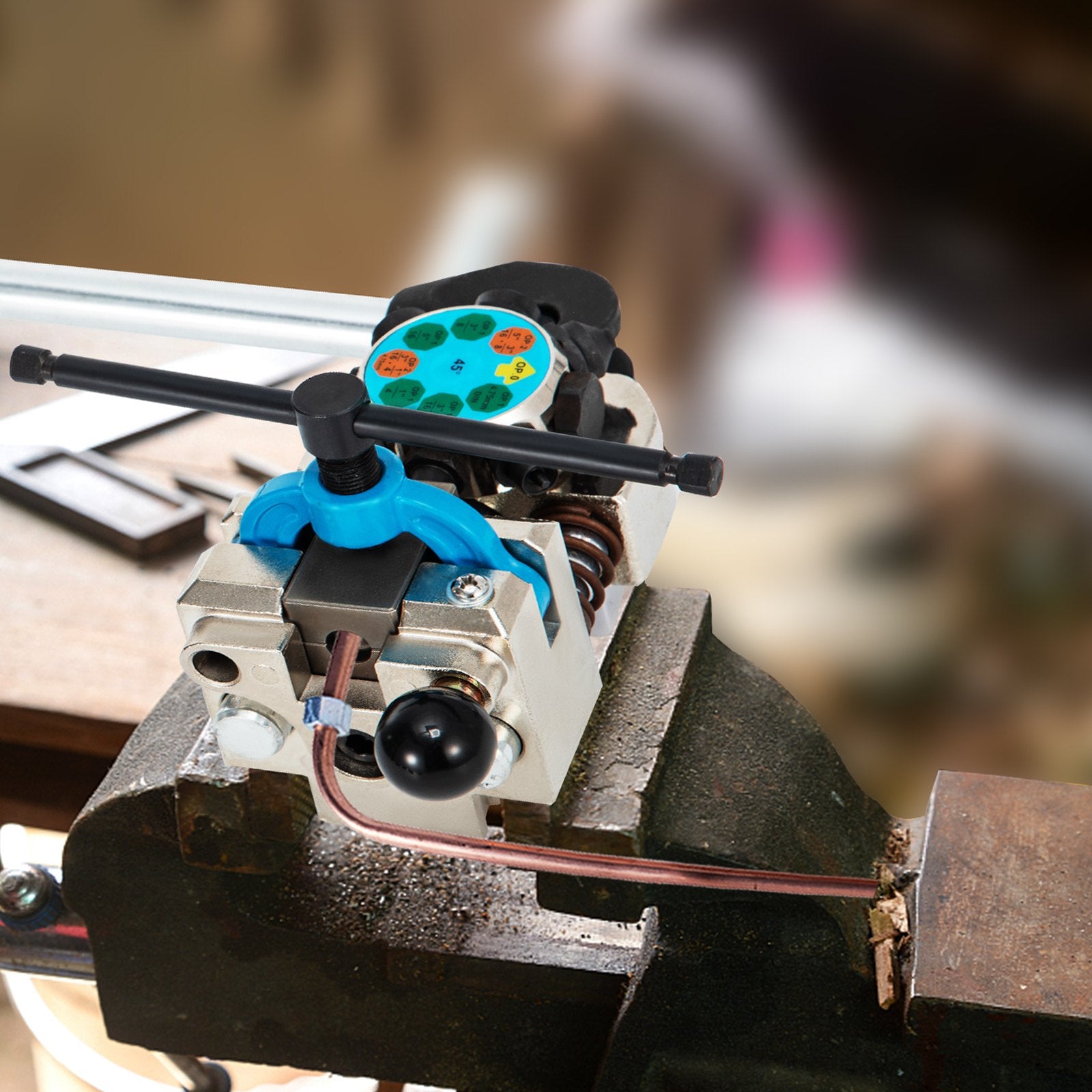 Brake Line Flaring Tool, 45 Degree Single, Double, and Bubble Flares for 3/16