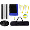 Outdoor Portable Volleyball Net System, Adjustable Height Steel Poles, Professional Volleyball Set with PVC Volleyball, Pump, Carrying Bag, Heavy Duty Volleyball Net for Backyard, Beach, Lawn