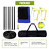Outdoor Portable Volleyball Net System, Adjustable Height Steel Poles, Professional Volleyball Set with PVC Volleyball, Pump, Carrying Bag, Heavy Duty Volleyball Net for Backyard, Beach, Lawn