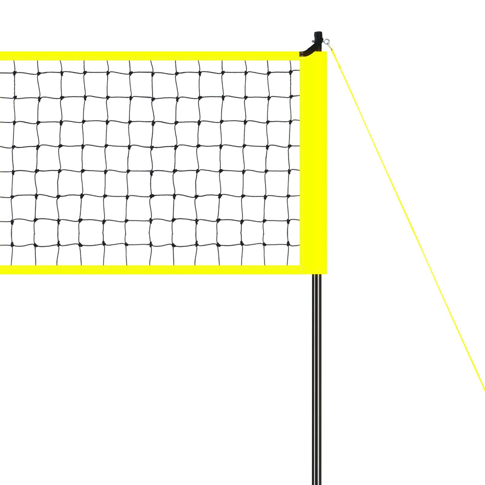 Outdoor Portable Volleyball Net System, Adjustable Height Steel Poles, Professional Volleyball Set with PVC Volleyball, Pump, Carrying Bag, Heavy Duty Volleyball Net for Backyard, Beach, Lawn