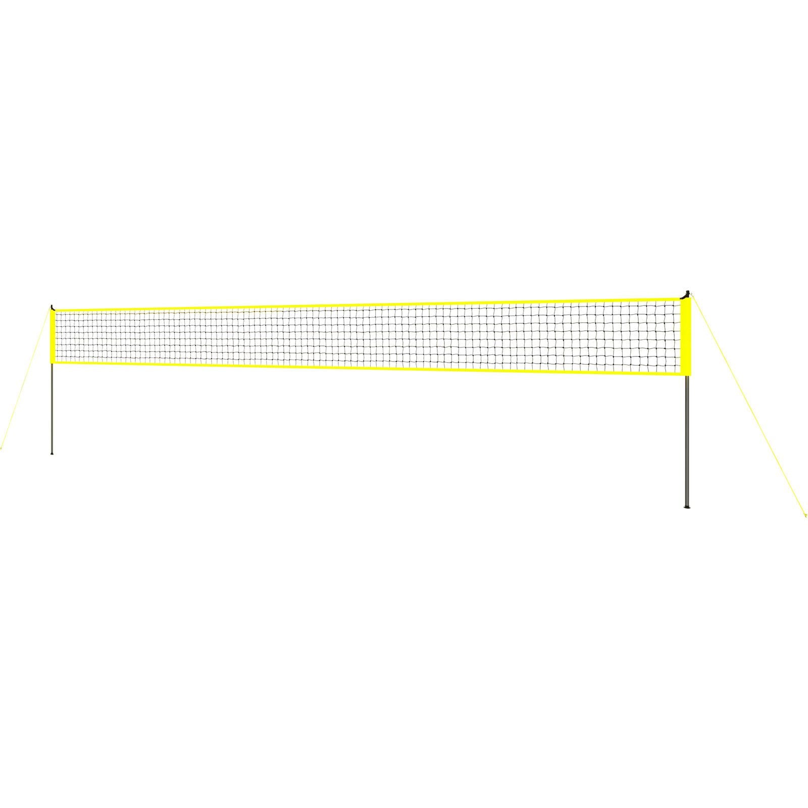 Outdoor Portable Volleyball Net System, Adjustable Height Steel Poles, Professional Volleyball Set with PVC Volleyball, Pump, Carrying Bag, Heavy Duty Volleyball Net for Backyard, Beach, Lawn