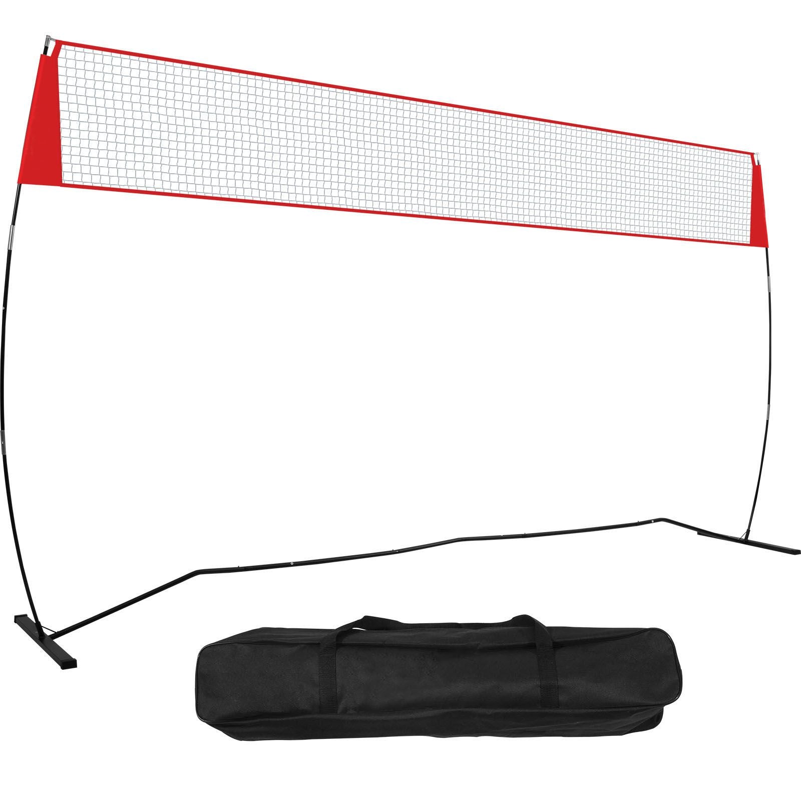 Freestanding Volleyball Training Net for Indoor or Outdoor Use, Adjustable Height Portable Net System with Carrying Bag, Professional Volleyball Practice Trainer for Hitting or Serving Drills