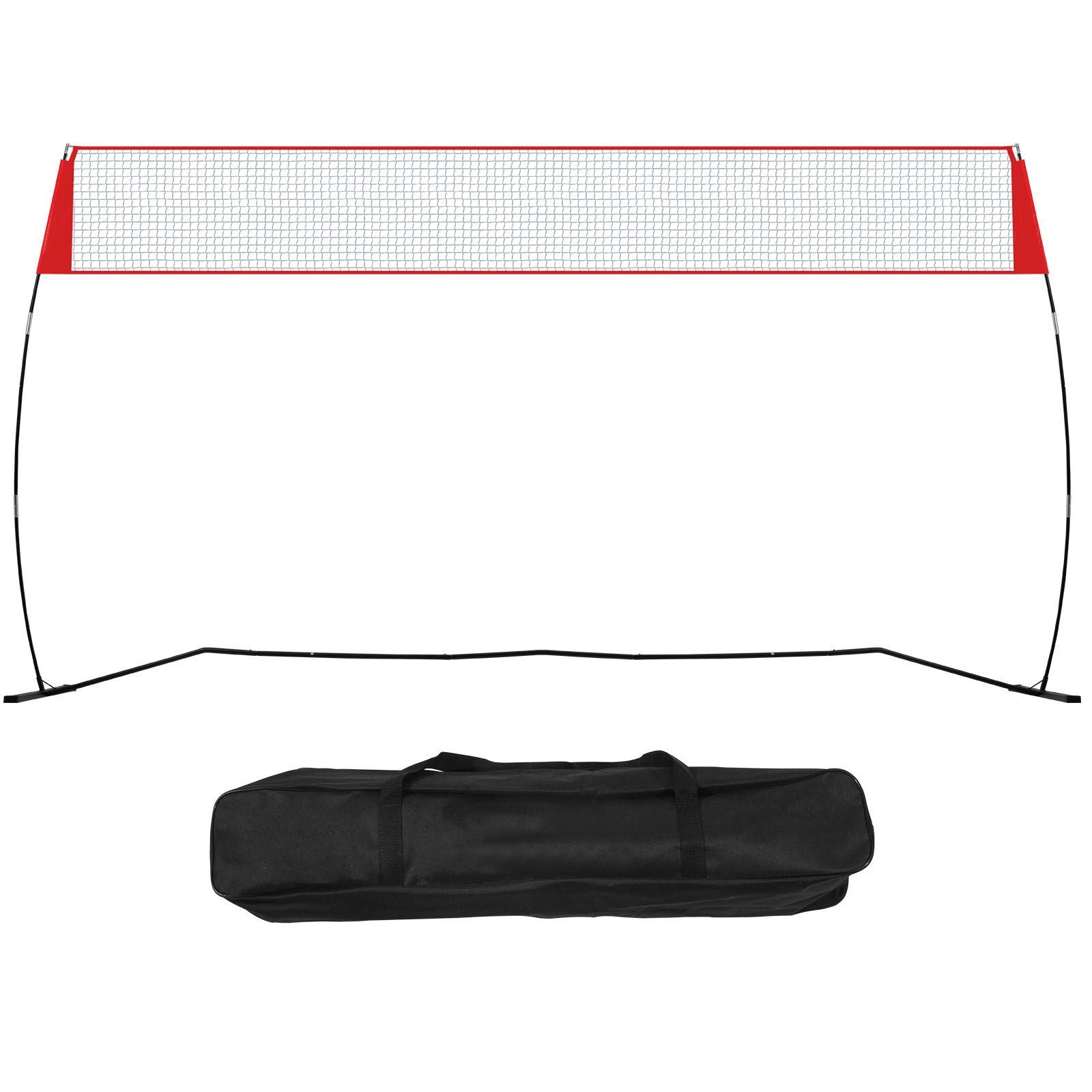 Freestanding Volleyball Training Net for Indoor or Outdoor Use, Adjustable Height Portable Net System with Carrying Bag, Professional Volleyball Practice Trainer for Hitting or Serving Drills