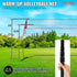 Freestanding Volleyball Training Net for Indoor or Outdoor Use, Adjustable Height Portable Net System with Carrying Bag, Professional Volleyball Practice Trainer for Hitting or Serving Drills