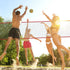 Freestanding Volleyball Training Net for Indoor or Outdoor Use, Adjustable Height Portable Net System with Carrying Bag, Professional Volleyball Practice Trainer for Hitting or Serving Drills