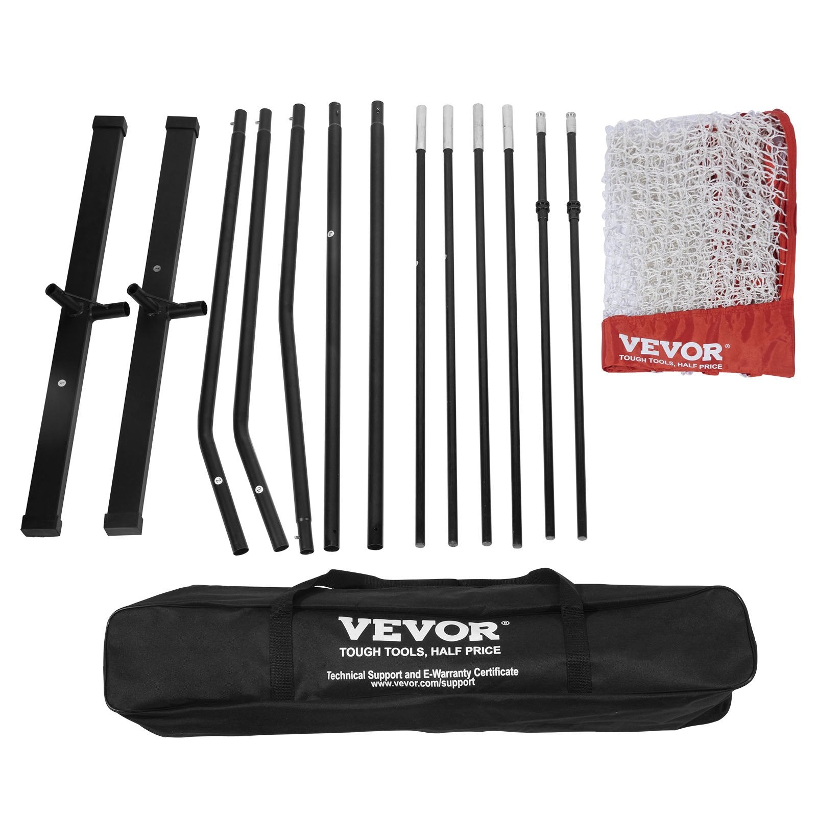 Freestanding Volleyball Training Net for Indoor or Outdoor Use, Adjustable Height Portable Net System with Carrying Bag, Professional Volleyball Practice Trainer for Hitting or Serving Drills