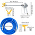 Airless Paint Spray Hose Kit 50ft 1/4in Swivel Joint 3600psi with 517 Tip