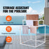 Towel Rack 8-Bar Outdoor PVC Towel Holder for Poolside Spa Bathroom White