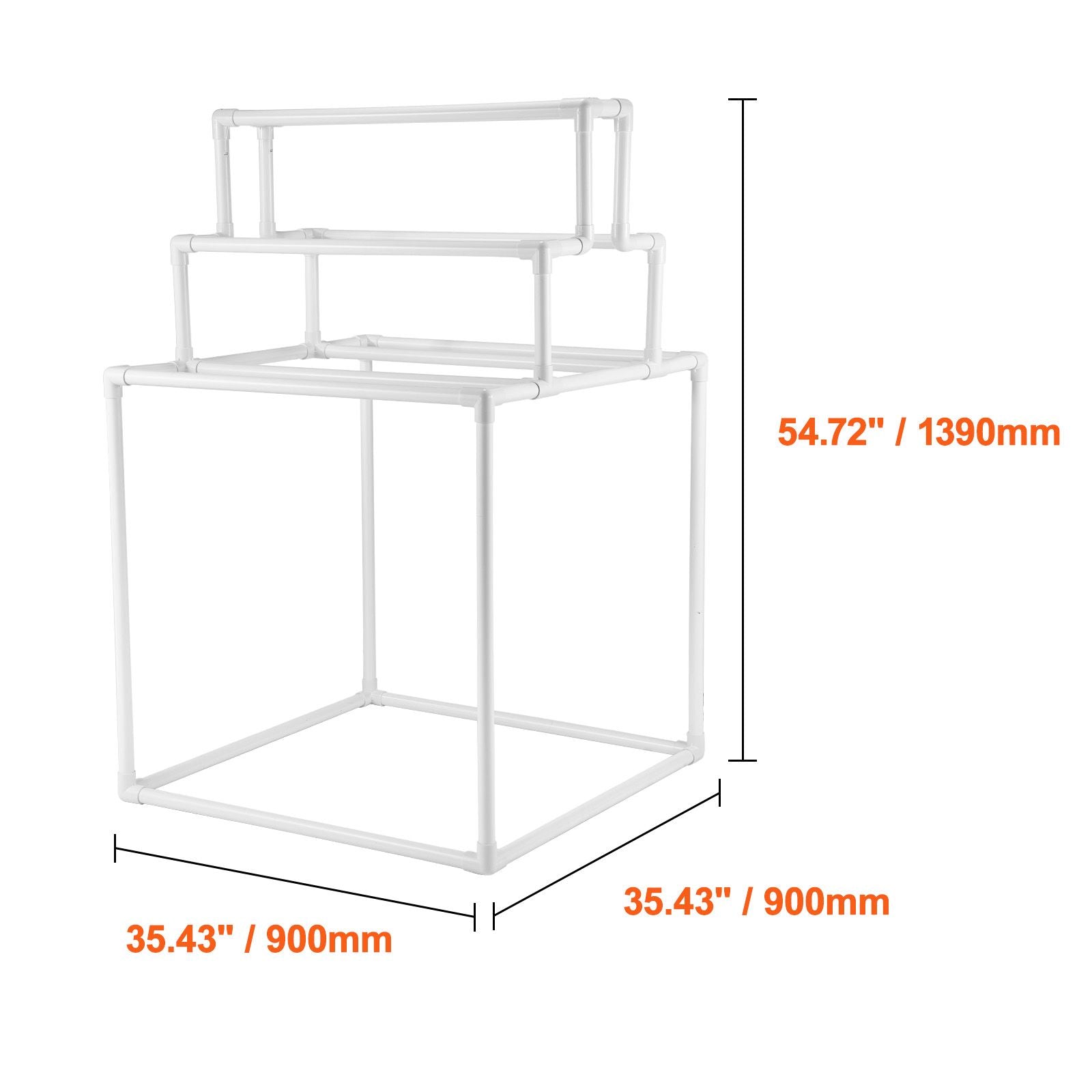 Towel Rack 8-Bar Outdoor PVC Towel Holder for Poolside Spa Bathroom White