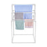 Towel Rack 8-Bar Outdoor PVC Towel Holder for Poolside Spa Bathroom White