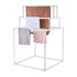 Towel Rack 8-Bar Outdoor PVC Towel Holder for Poolside Spa Bathroom White