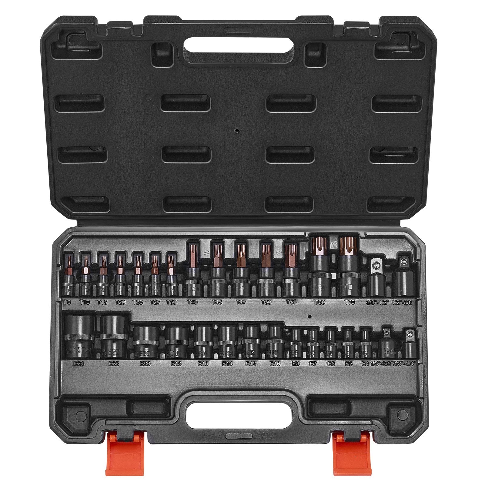 Torx Bit Socket and External Torx Socket Set 31-Piece T8-T70 and E4-E24 Steel