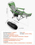 Reclining Camping Chair, 4 Adjustable Positions, Portable Folding Lounger for Adults, Mesh Beach Chair with Headrest & Foot Rest, Supports 220 lbs, Heavy Duty Camp Chairs for Patio, Green