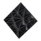 33 Pack 3D PVC Wall Panels Diamond Tiles Matte Black 2.97m² Coverage