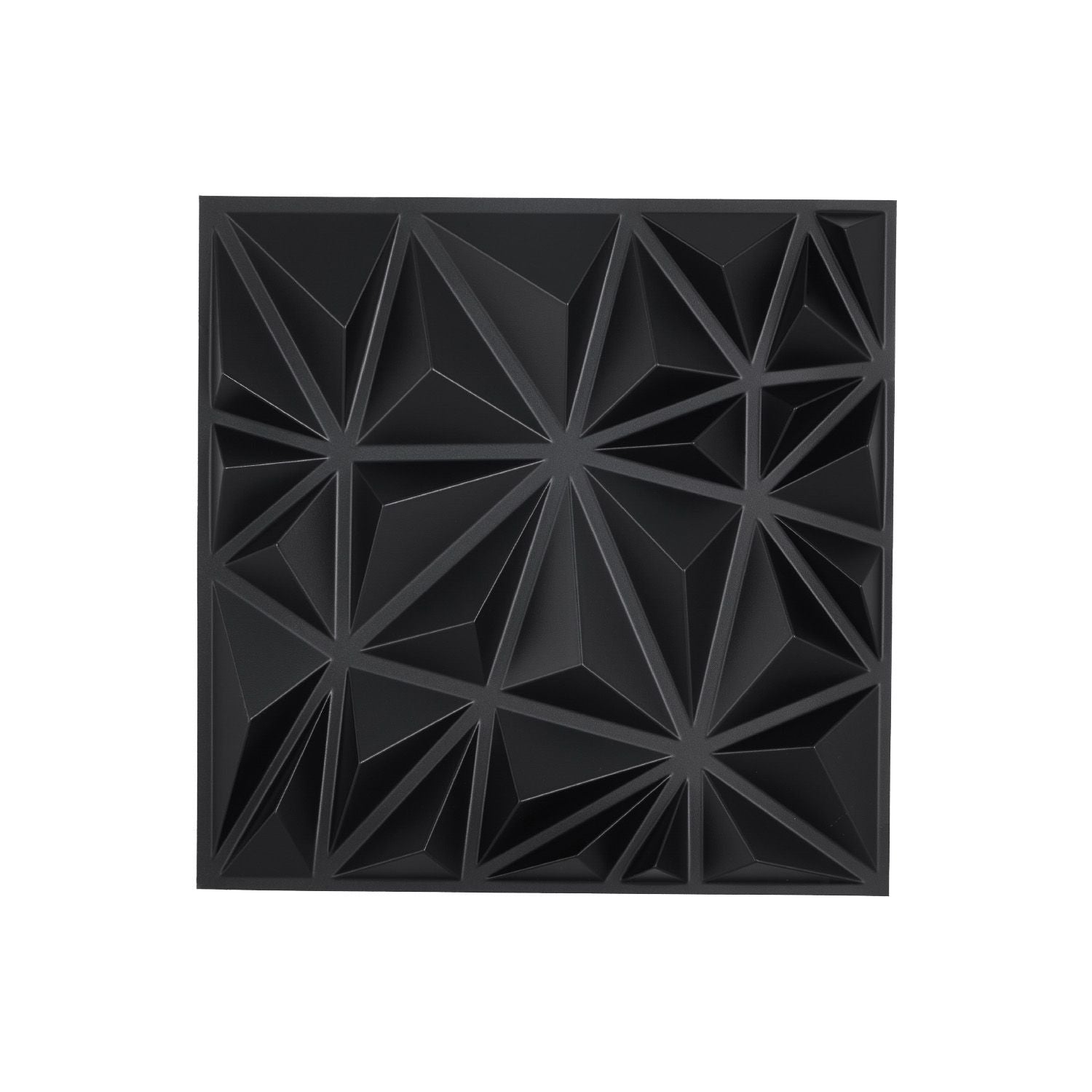 33 Pack 3D PVC Wall Panels Diamond Tiles Matte Black 2.97m² Coverage