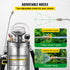 Stainless Steel Pump Sprayer 1.5 Gal – Adjustable Brass Nozzle, 1.5–4 Bar