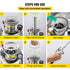 VEVOR 1.5Gal Stainless Steel Sprayer, Set with 16" Wand& Handle& 3.3FT Reinforced Hose, Hand Pump Sprayer with Pressure Gauge&Safety Valve, Adjustable Nozzle Suitable for Gardening& Sanitizing