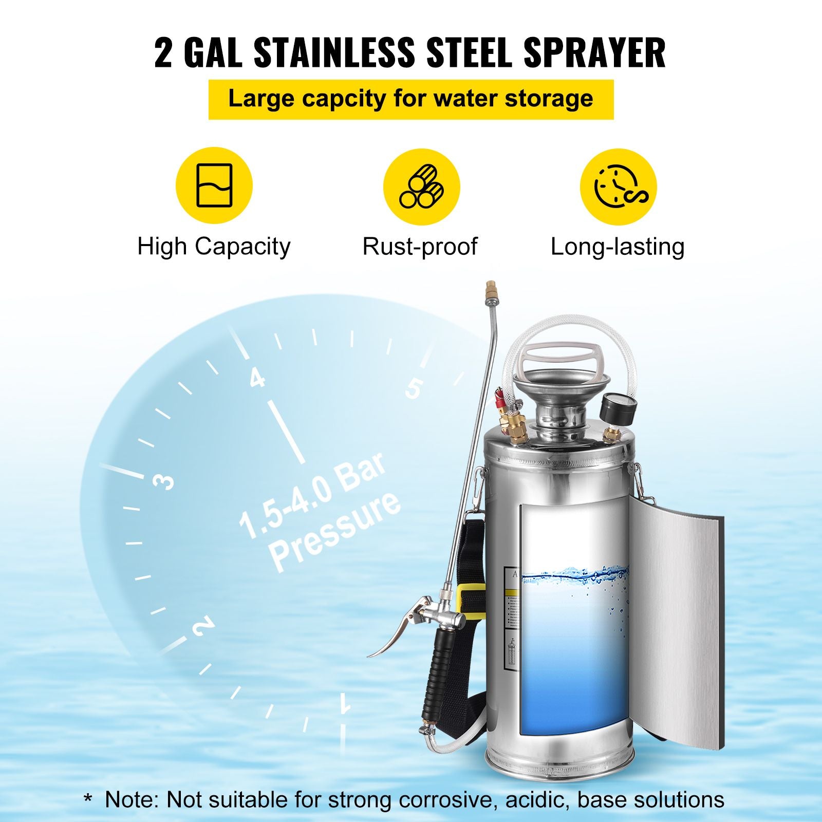 2Gal Stainless Steel Sprayer, Set with 20\