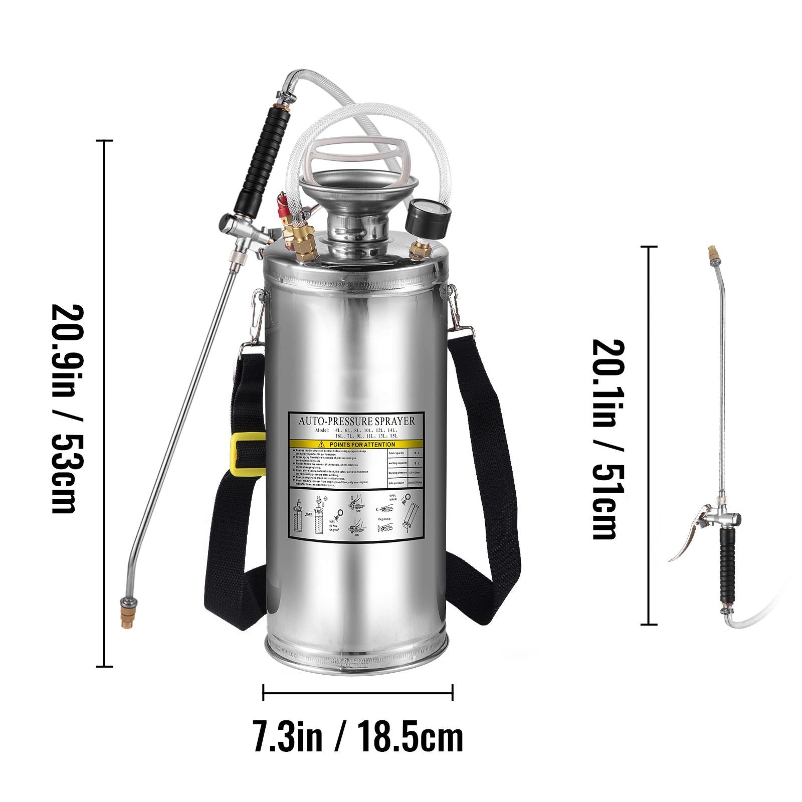 2Gal Stainless Steel Sprayer, Set with 20\