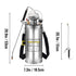 2Gal Stainless Steel Sprayer, Set with 20\" Wand& Handle& 3FT Reinforced Hose, Hand Pump Sprayer with Pressure Gauge&Safety Valve, Adjustable Nozzle Suitable for Gardening and Sanitizing