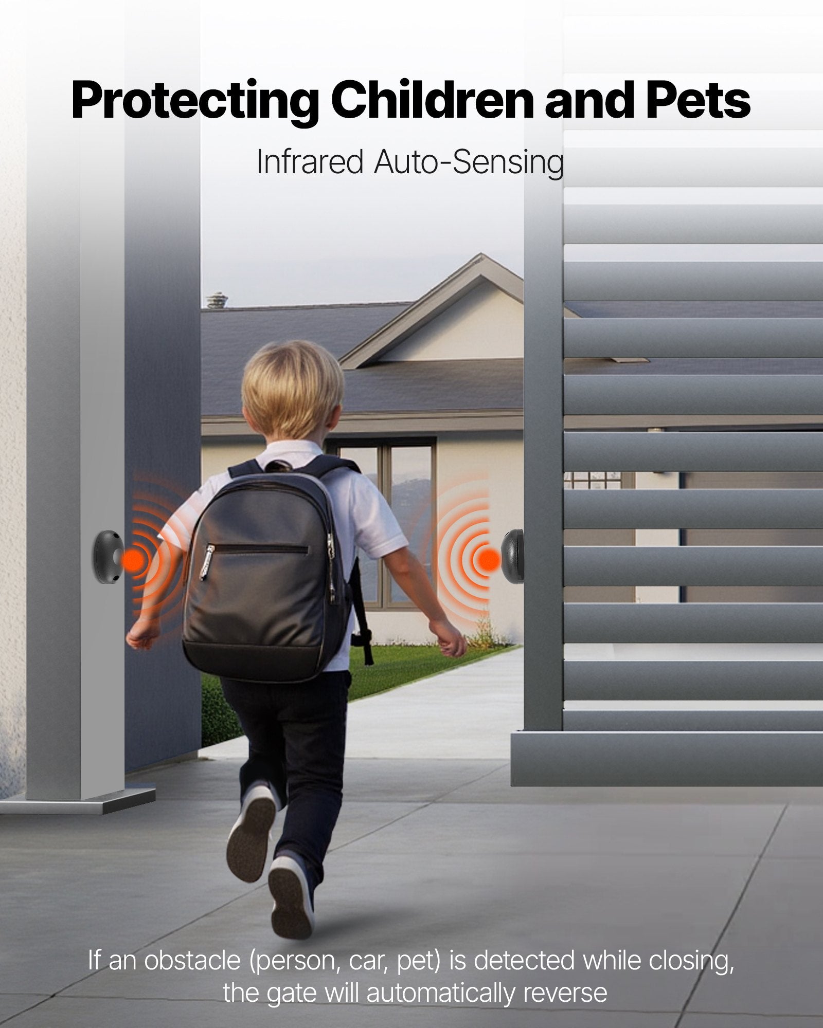 400W Electric Sliding Gate Opener 1000kg Chain Drive Infrared Sensor