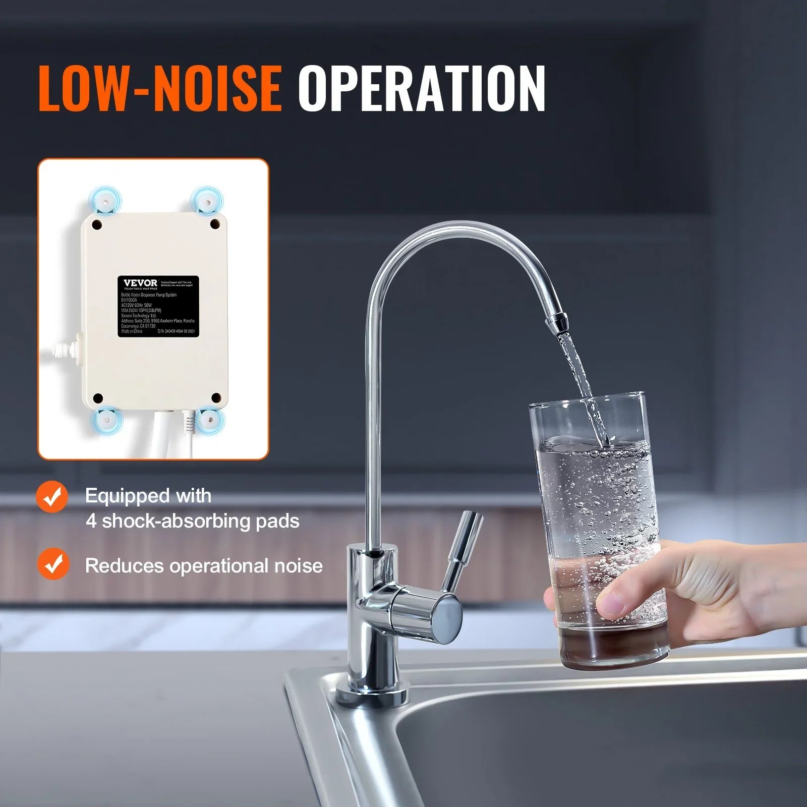 Bottled Water Dispenser Pump System, 2x5 Gallon Dispensing System, Automatic Electric Water Dispenser, Double-Pipe Water Jug Pump, Compatible Use with Coffee/Tea Machine, Refrigerator, Ice Maker