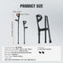 Forearm Crutches 10-Level Height Adjustable Walking Crutches 1 Pair 350LBS