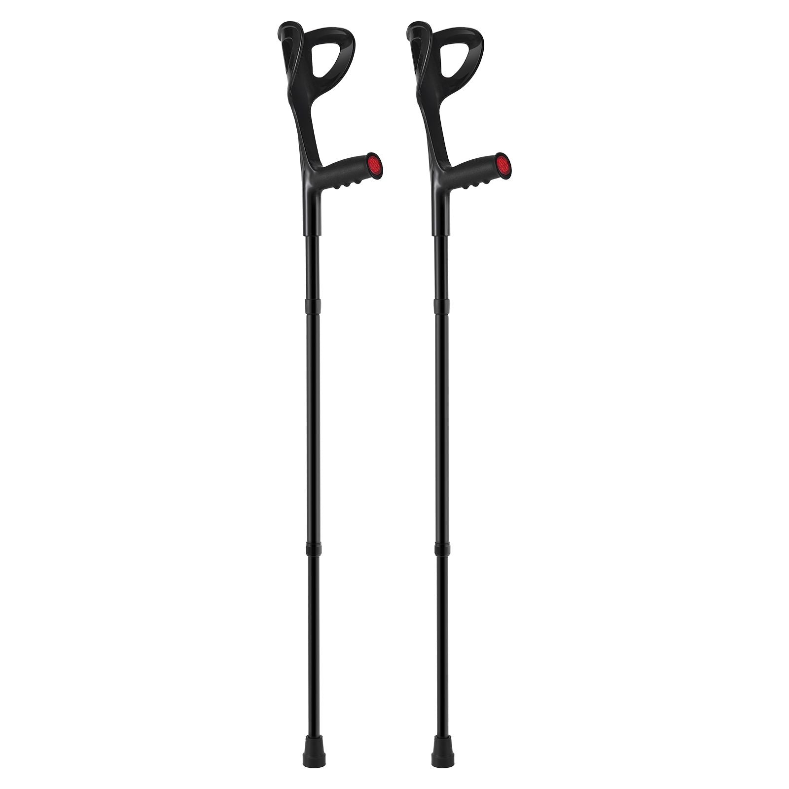 Forearm Crutches 10-Level Height Adjustable Walking Crutches 1 Pair 350LBS