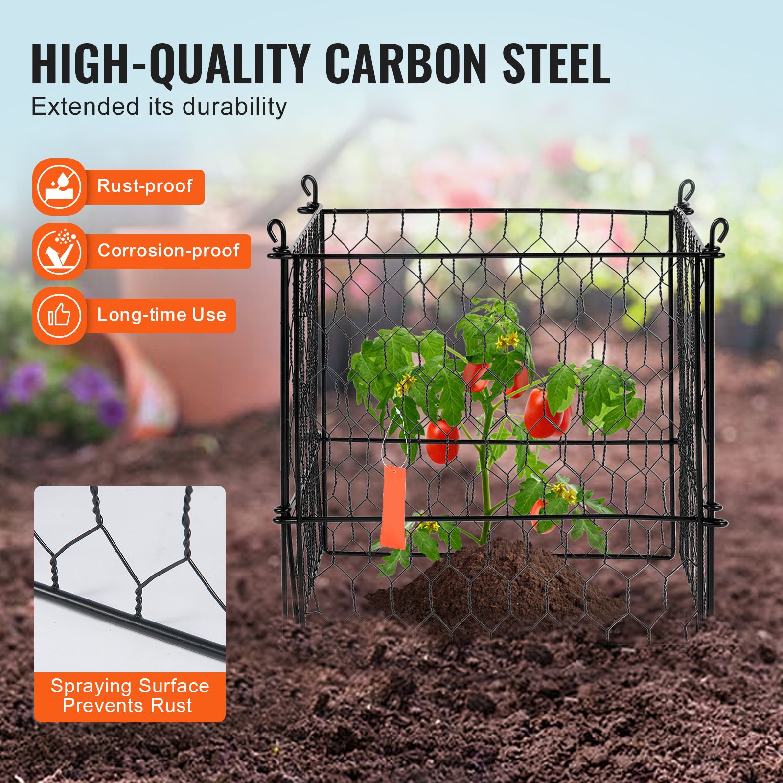 4 Pack Plant Protector Cage Chicken Wire Garden Animal Barrier 13.4"