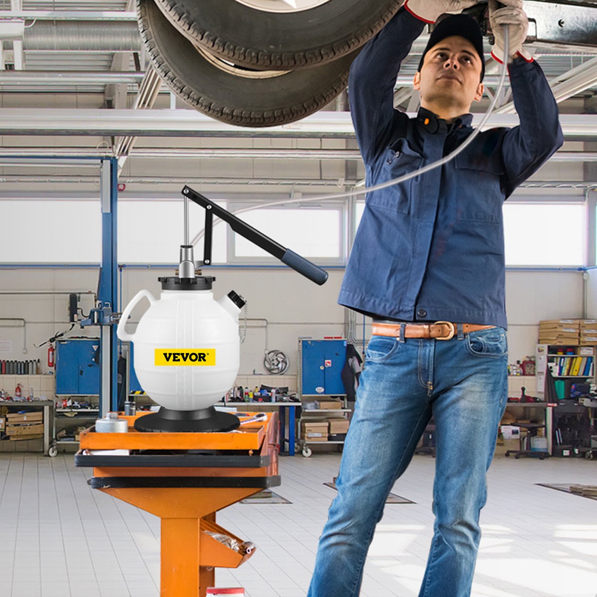 Transmission Fluid Pressure Bleeder, 7.5L Large Capacity Transmission Oil Replacement Tool Set with 15 PCS ATF Filler Adapters, Transmission Oil Replacement Kit for Most Cars with Pressure Gauge