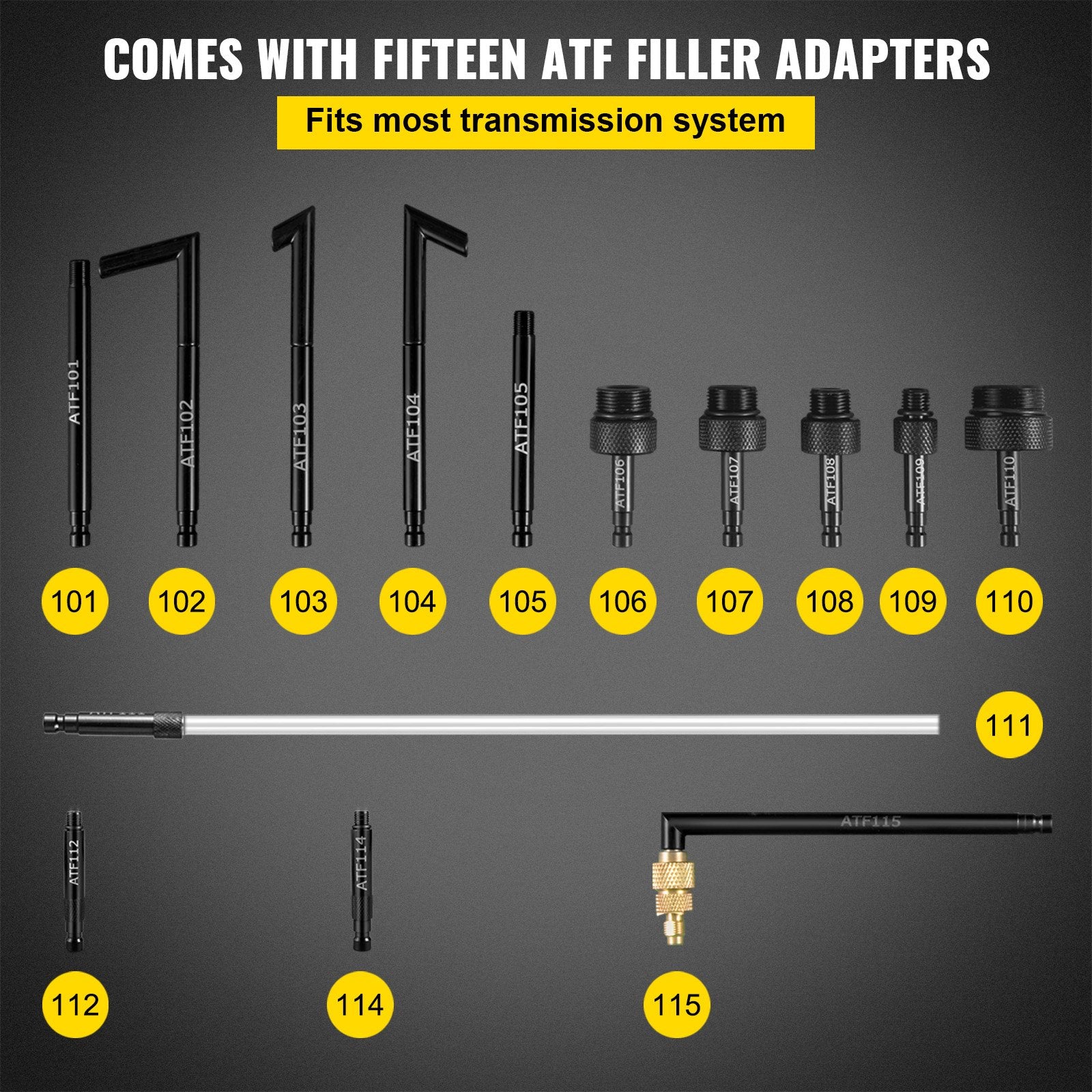 Transmission Fluid Pump 2 Way ATF Refill System Dispenser, Oil and Liquid Extractor 10 Liter Large Capacity, Automatic Transmission Fluid Pump Tool Set with 14 Pieces ATF Filler Adapters