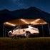 270 Degree Awning with Bulit-in LED Lights, 10.9 ㎡ Driver Side Vehicle Awning, Waterproof UV50+ Car Side Awnings, All-Weather Free-Standing Overland Awnings Car Shelter for SUV Truck Camping