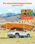 270 Degree Awning, 12.4 ㎡ Driver Side Vehicle Awning, Waterproof UV50+ Car Side Awnings with Carry Bag, All-Weather Free-Standing Overland Awnings Car Shelter for SUV Van Truck Camping