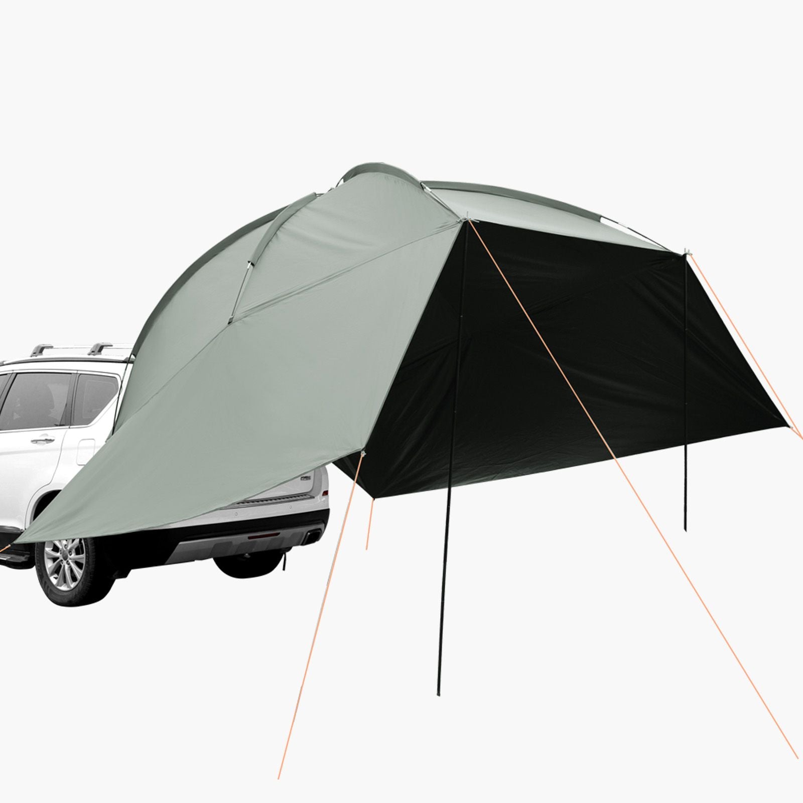 Vehicle Awning, Large 10' x 7' Shade Coverage Car Side Awning, PU2000mm UV50+ Car Awning with Extended Side Canopies and Portable Storage Bag, Suitable for Truck, SUV, Van, Campers