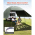 Vehicle Awning, Large 10' x 7' Shade Coverage Car Side Awning, PU2000mm UV50+ Car Awning with Extended Side Canopies and Portable Storage Bag, Suitable for Truck, SUV, Van, Campers