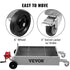 Low Profile Oil Drain Pan Truck Drain Pan 57 L with Pump Hose Casters