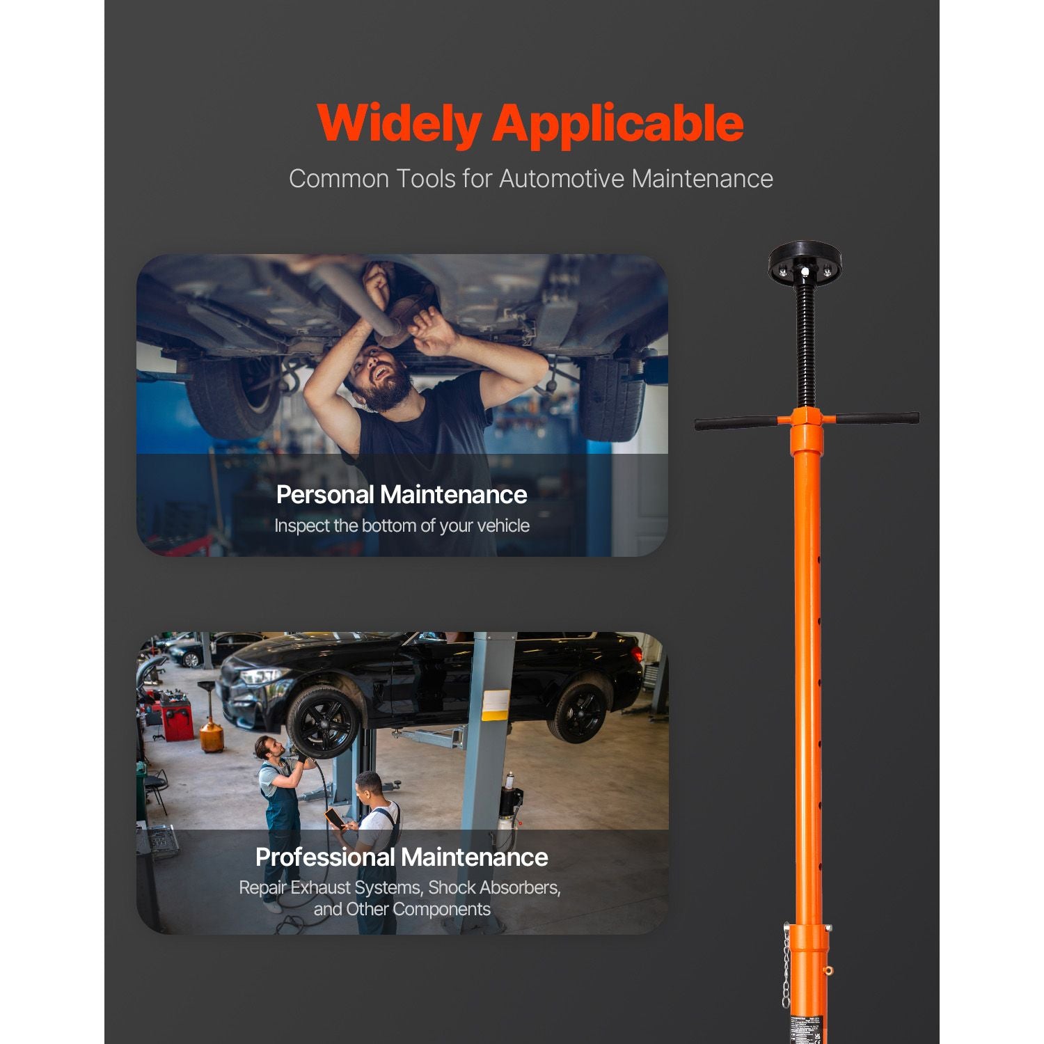3/4 Ton Underhoist Support Stand 1653lbs Vehicle Jack Stand Adjustable Height