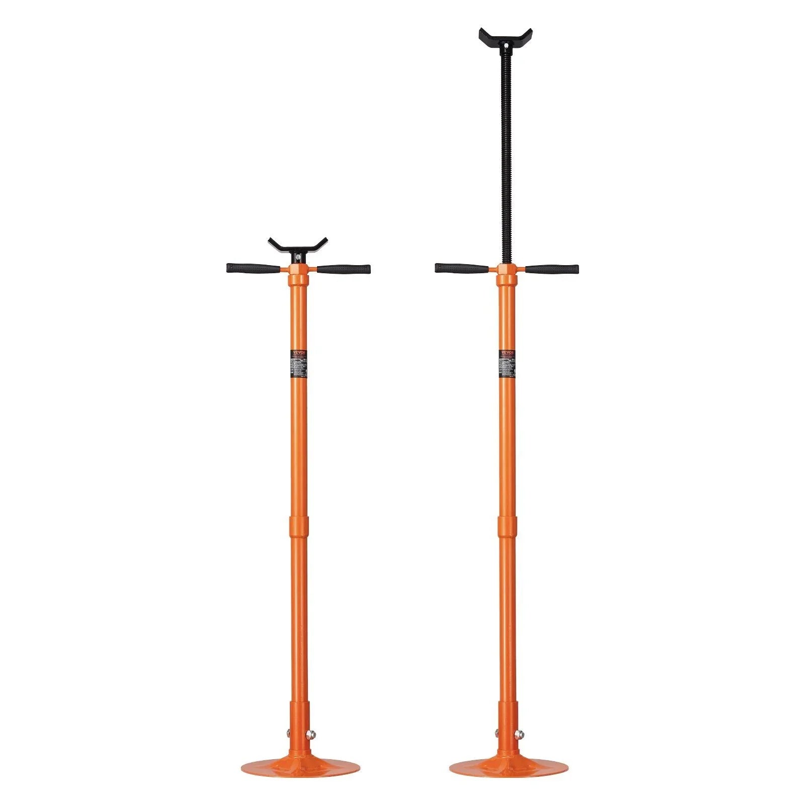 Underhoist Support Stand, 3/4 Ton Capacity Under Hoist Jack Stand, Lifting from 52.8 to 76 in, Self-Locking Threaded Screw, Bearing Mounted Spin Handle Pole Jack, Support Vehicle Components