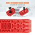 2PCS Traction Boards with PP for Mud Snow Sand Storage Bag Long Red