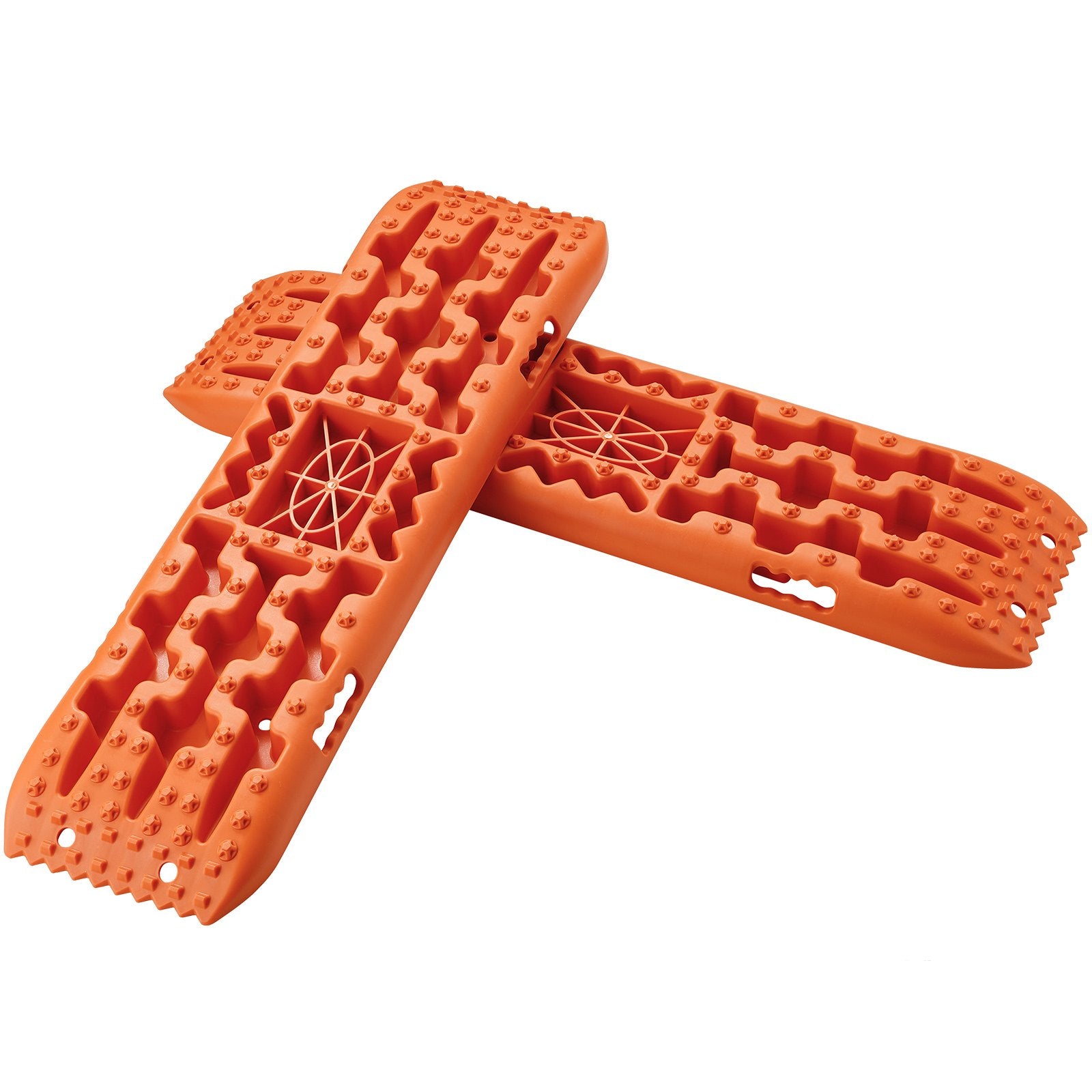 10 TON Traction Boards with PP Material, Recovery Boards for Off-road Vehicles/Cars/Pickups/SUVs/RVs, Pair Tire Traction Mats on Snow, Sand, Mud and Loose Terrain, Storage Bag, Long, Orange